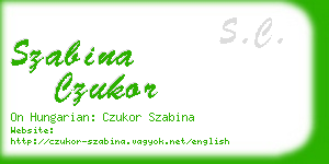 szabina czukor business card